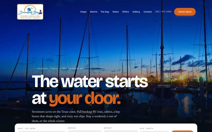 Serendipity Bay Resort homepage